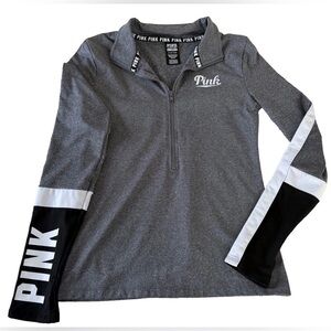 Victoria's Secret PINK Gray & Black Athletic Pullover Top